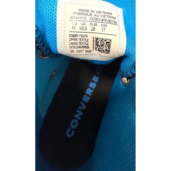 Converse Chuck Taylor All Star Boy's Sz 11 High-Top Sneakers - Picture 9 of 9